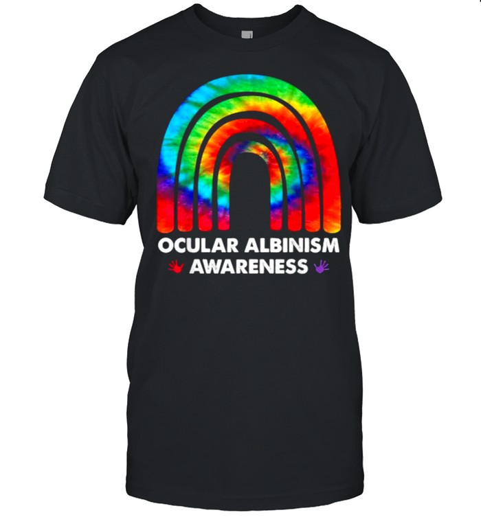 We Wear Rainbow Heart For Ocular Albinism Awareness T-Shirt We Wear Rainbow Heart For Ocular Albinism Awareness T-Shirt
