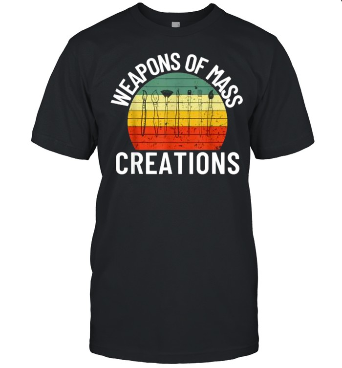 Weapons Of Mass Creations Artist Tools Art Painter Brush Vintage T-Shirt