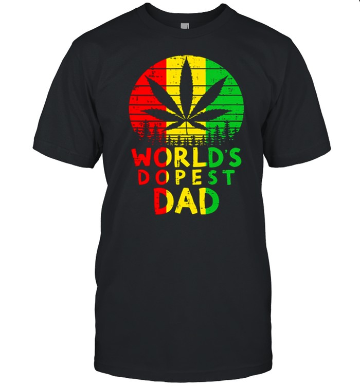 Weed Worlds Dopest Dad Vintage T-Shirt Weed Worlds Dopest Dad Vintage T-Shirt