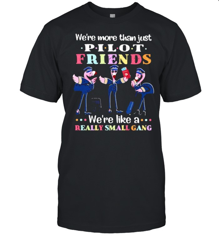 We’Re More Than Just Pilot Friends We’Re Like A Really Small Gang Flamingo T-Shirt