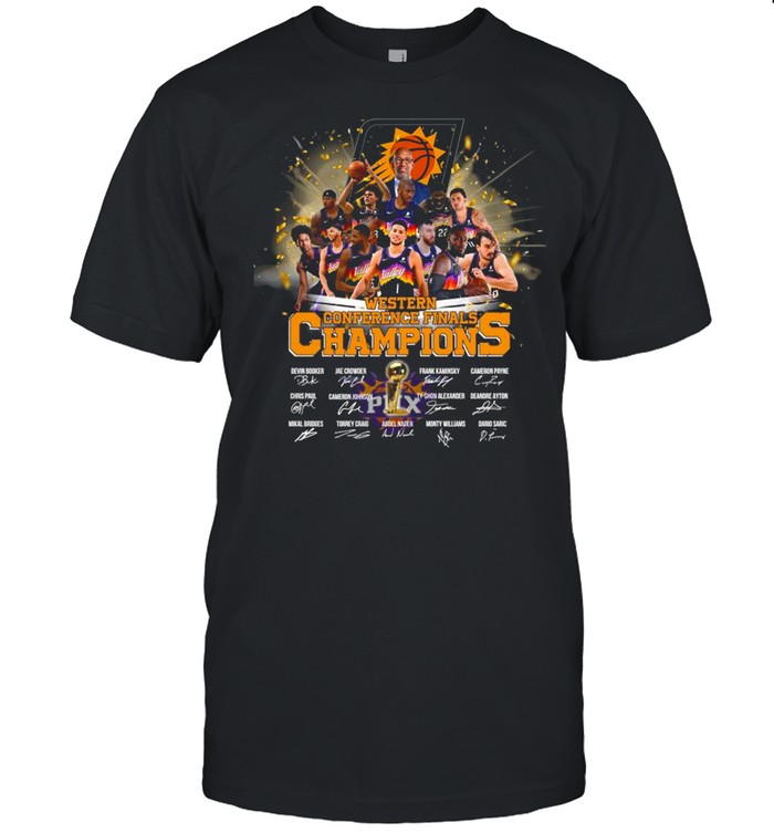 Western Conference Finals Champions Phoenix Suns Team Player Signatures T-Shirt