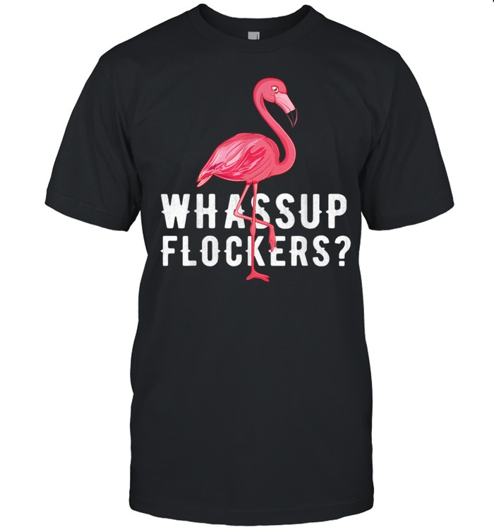 Whassup Flockers Vintage Hawaiian Pink Flamingo T-Shirt Whassup Flockers Vintage Hawaiian Pink Flamingo T-Shirt