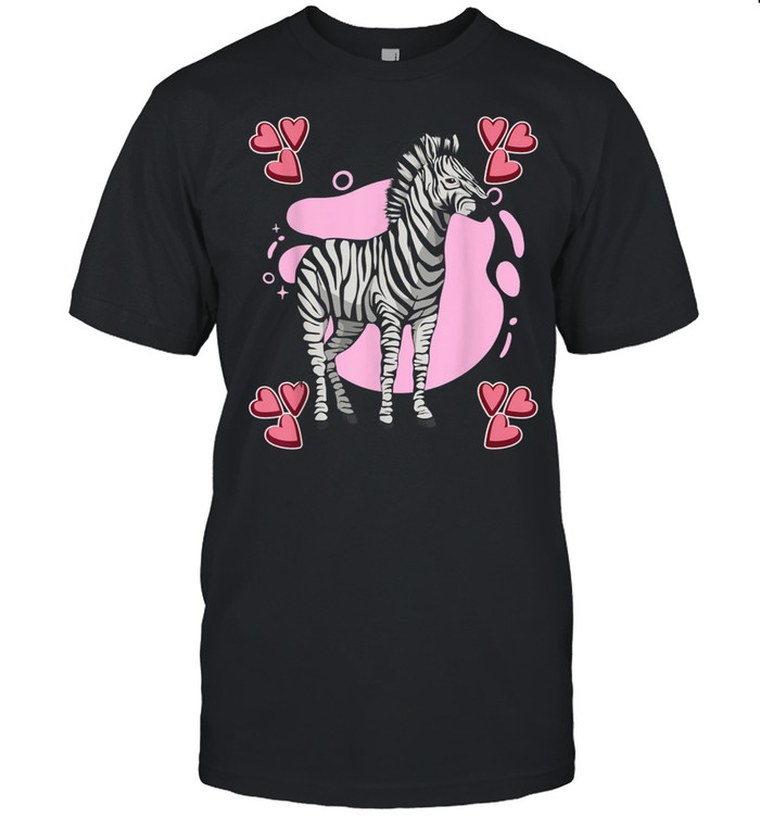 Zebra Heart Design Safari Zoo Stuff Zebras T-Shirt