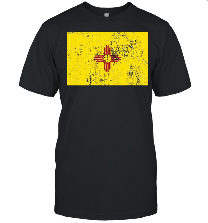 Zia Sun Products Weathered Zia Sun Mexico Flag Vintage T-Shirt