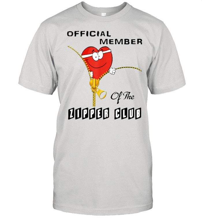 Zipper Member Heart Bypass Surgery Survivor Club Heart T-Shirt