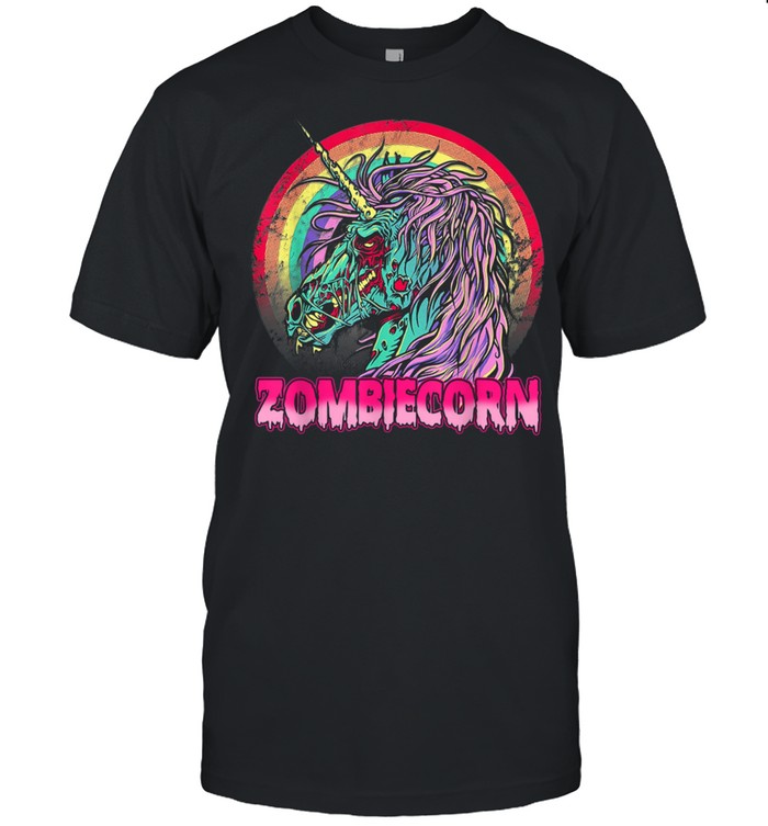 Zombiecorn Zombie Unicorn Halloween Costume Rainbow T-Shirt