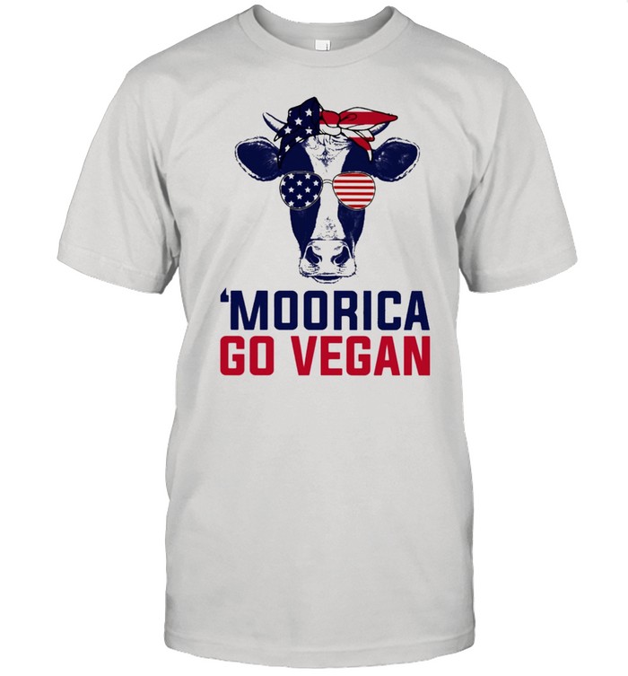 Horse Moorica Go Vegan American Flag T-Shirt Horse Moorica Go Vegan American Flag T-Shirt