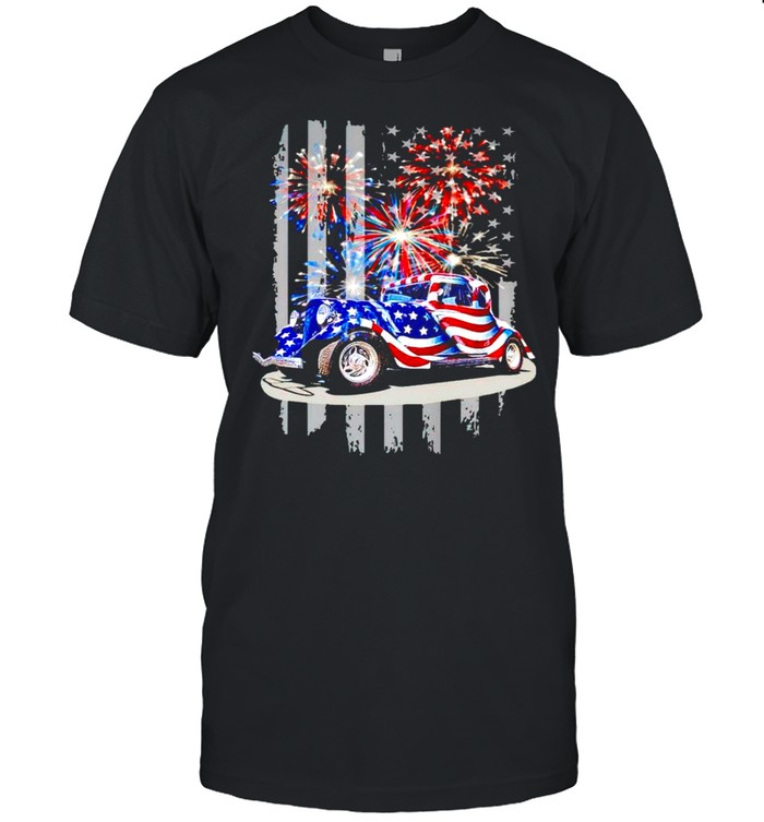 Hot Rod Firework Happy 4Th Of July T-Shirt Hot Rod Firework Happy 4Th Of July T-Shirt