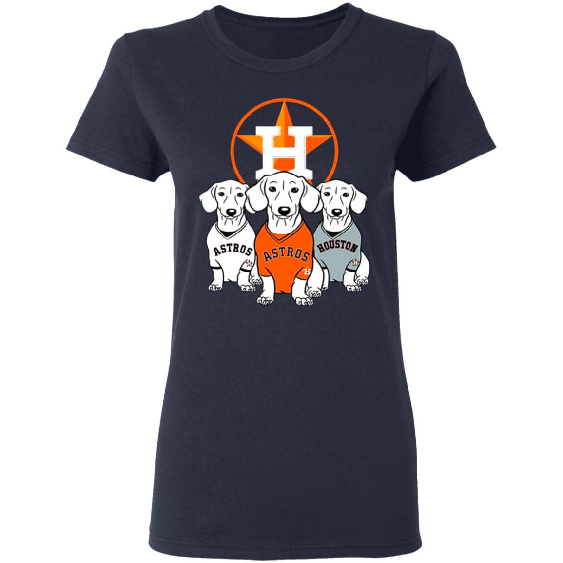 Houston-Astros-Dachshund G500l Gildan Ladies’ 5.3 Oz. T-Shirt