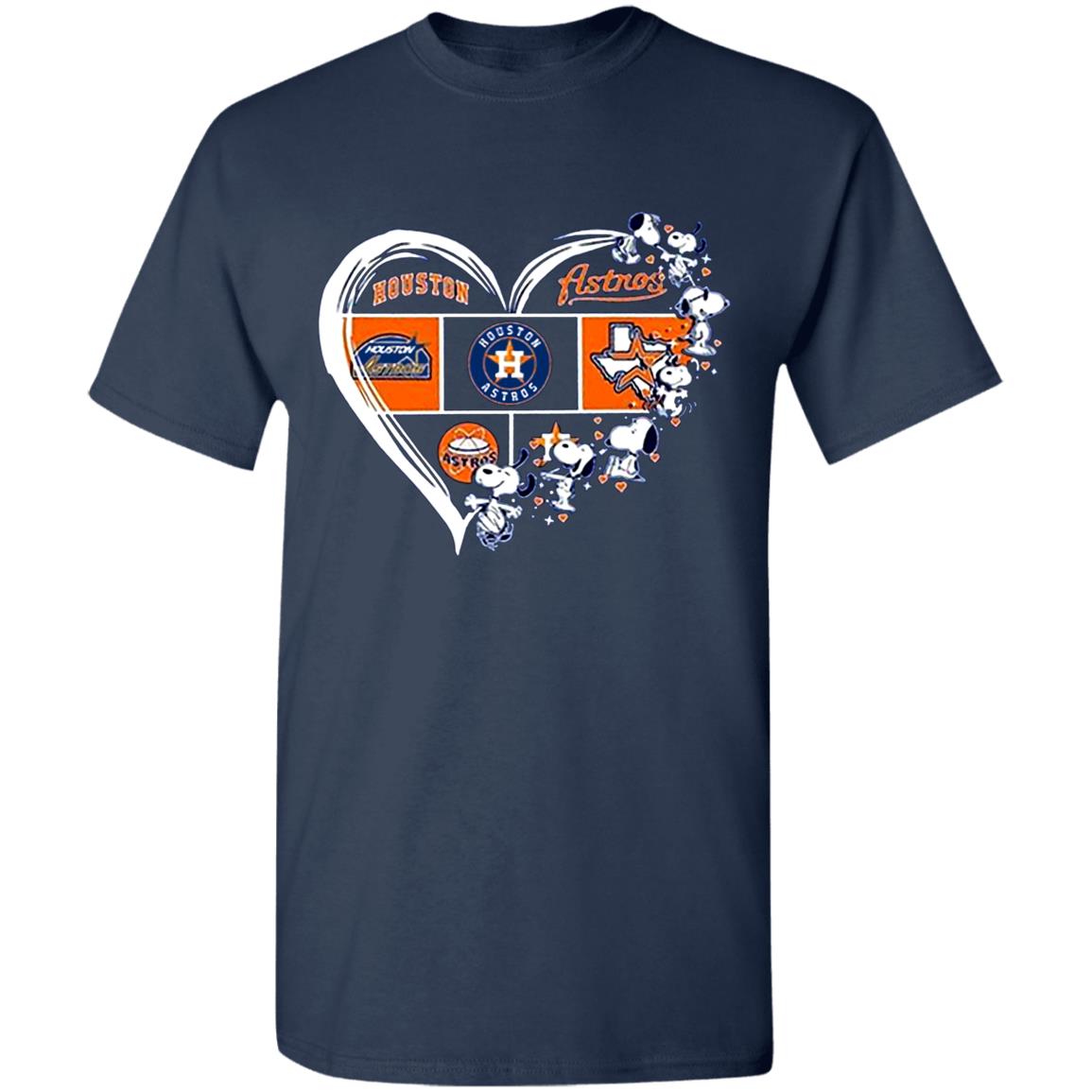Houston-Astros-Snoopy-Dog-Heart G500 Gildan 5.3 Oz. T-Shirt
