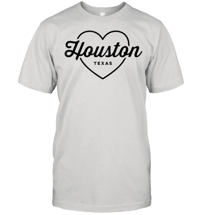Houston Texas Love Heart Retro Script Travel America T-Shirt