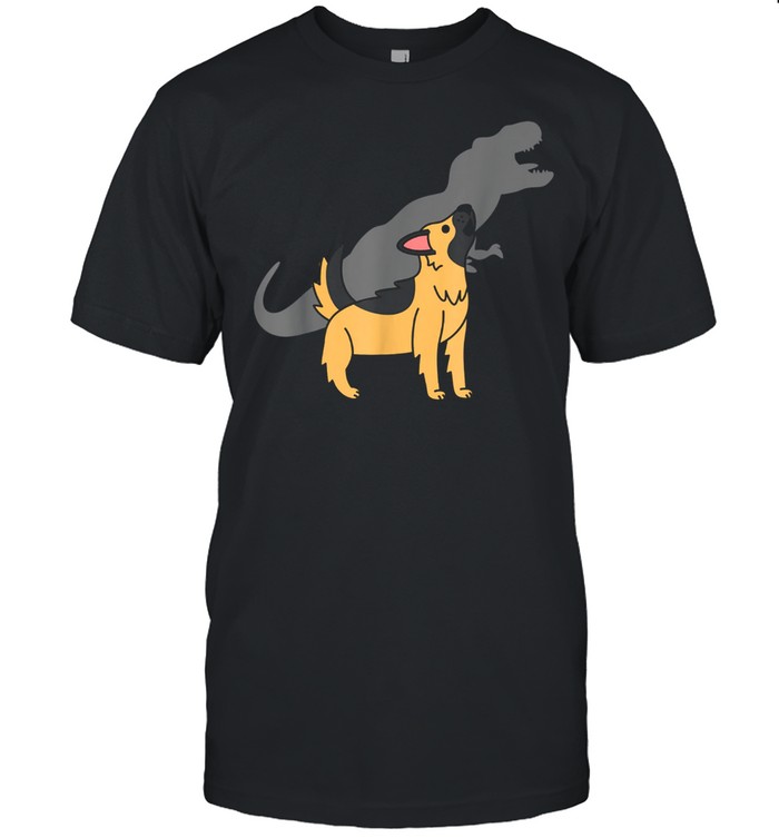 Howling Trex Dinosaur German Shepherd Dog T-Shirt