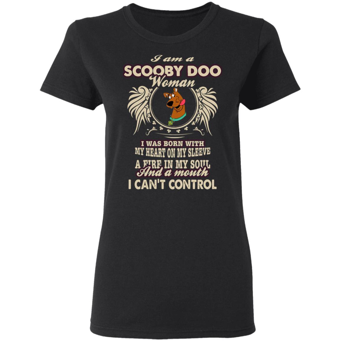 I-Am-A-Scooby-Doo-Woman-I-Was-Born-With-My-Heart-On-My-Sleeve G500l Gildan Ladies’ 5.3 Oz. T-Shirt I-Am-A-Scooby-Doo-Woman-I-Was-Born-With-My-Heart-On-My-Sleeve G500l Gildan Ladies’ 5.3 Oz. T-Shirt