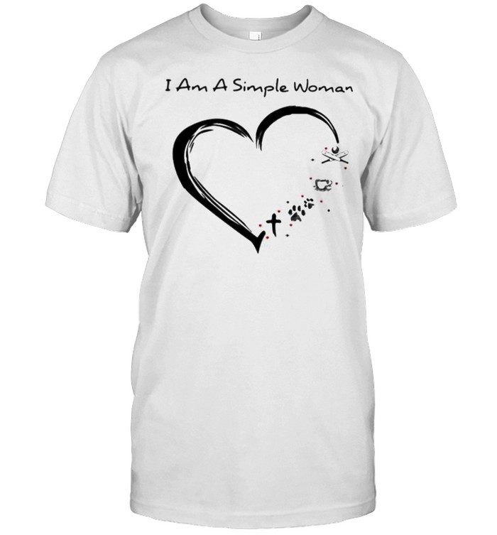 I Am A Simple Cross Dog Coffee Cricket T-Shirt