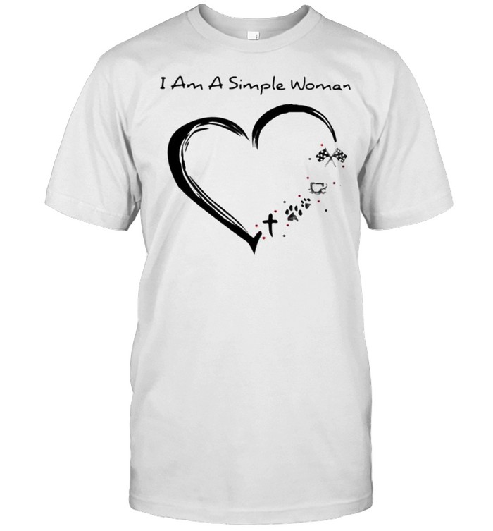 I Am A Simple Cross Dog Coffee Racing T-Shirt