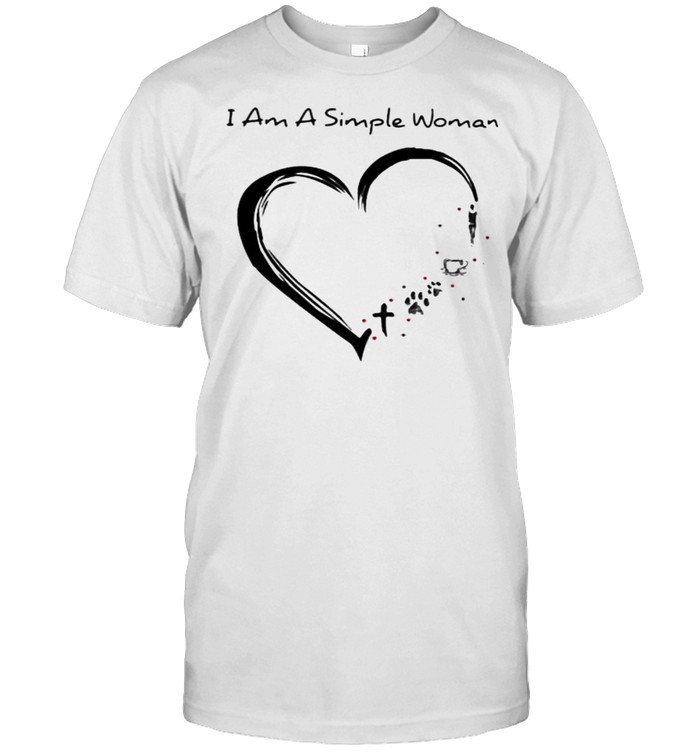 I Am A Simple Cross Dog Coffee Running T-Shirt