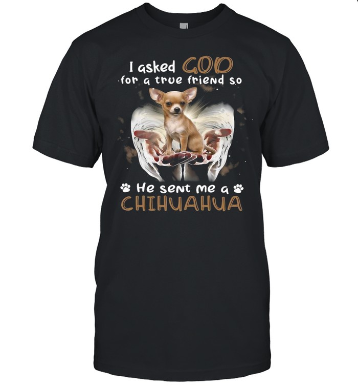 I Asked God For A True Friend So He Sent Me A Chihuahua T-Shirt I Asked God For A True Friend So He Sent Me A Chihuahua T-Shirt