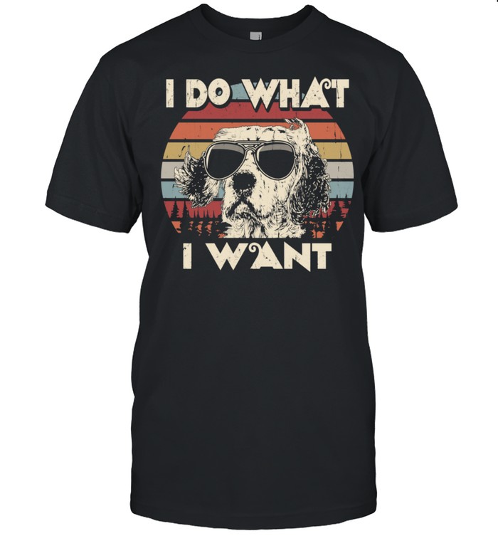 I Do What I Want English Setter Vintage Retro T-Shirt I Do What I Want English Setter Vintage Retro T-Shirt