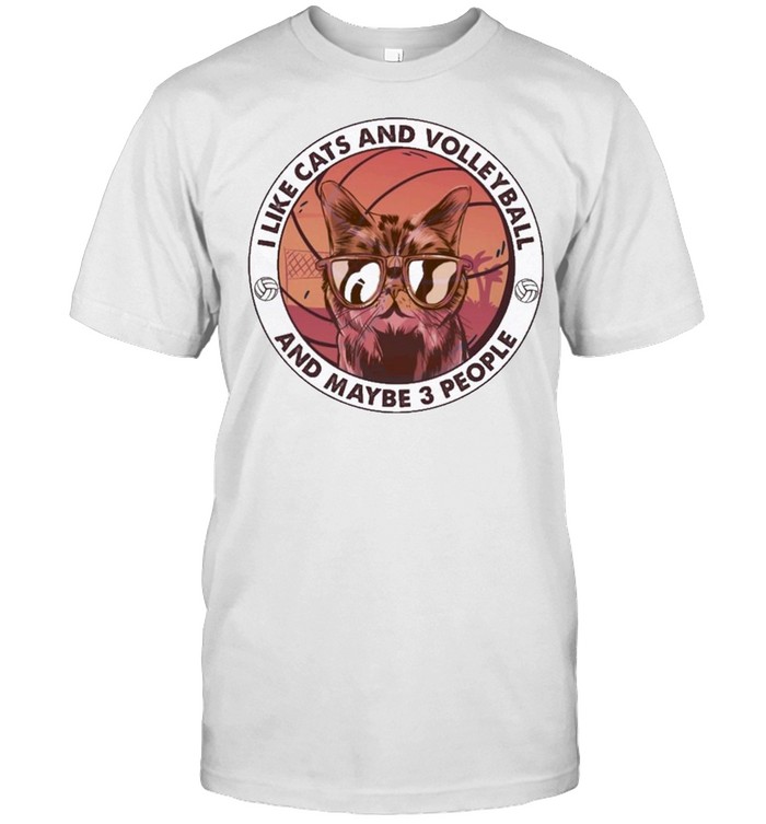 I Like Cats And Volleyball And Maybe 3 People T-Shirt