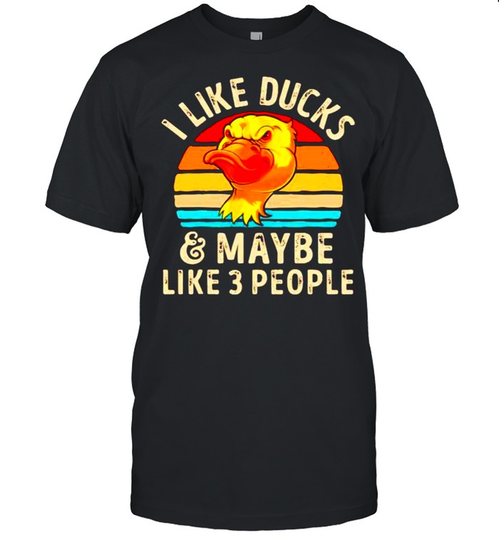 I Like Ducks And Maybe Like 3 People Vintage T-Shirt
