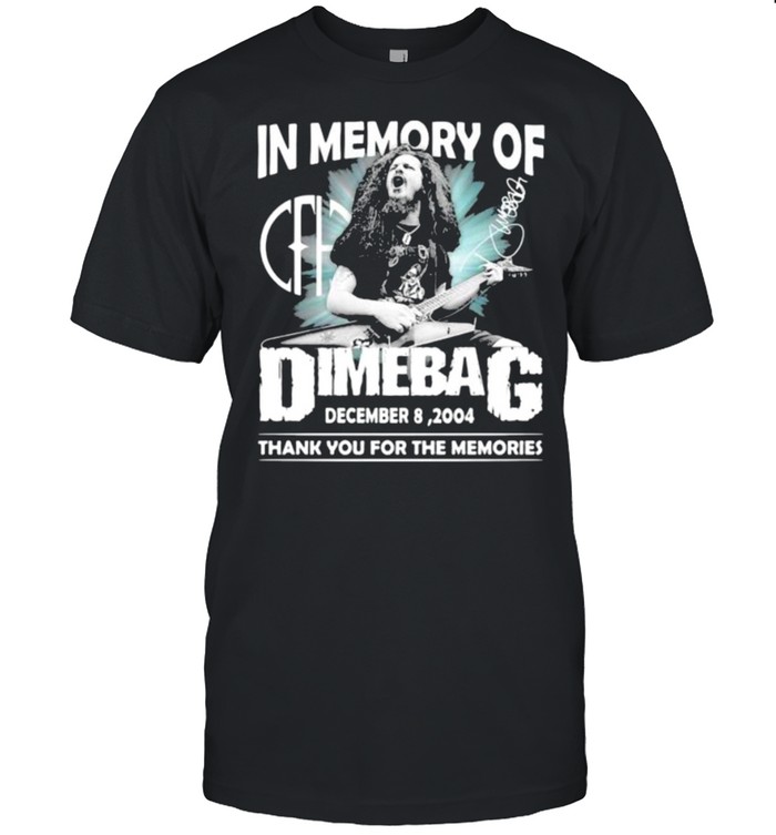 In Memory Of Dimebag Thank You For The Memories Signatur T-Shirt