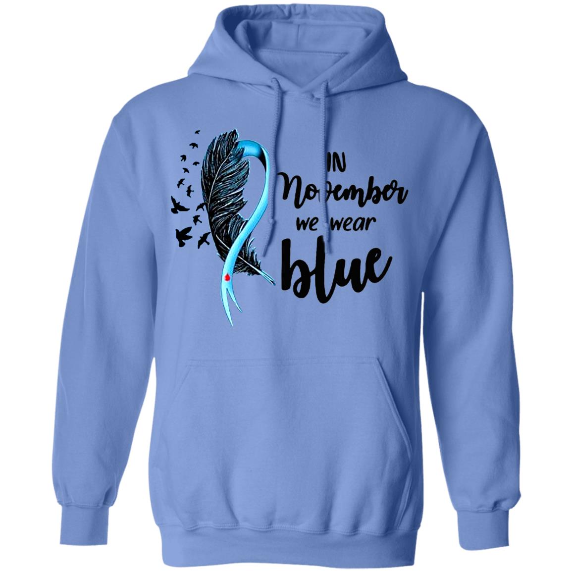 In-November-We-Wear-Blue-Diabetes-Awareness-New-Version G185 Gildan Pullover Hoodie 8 Oz. T-Shirt