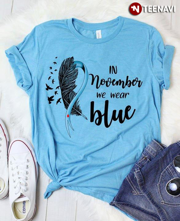 In November We Wear Blue Diabetes Awareness New Version T-Shirt