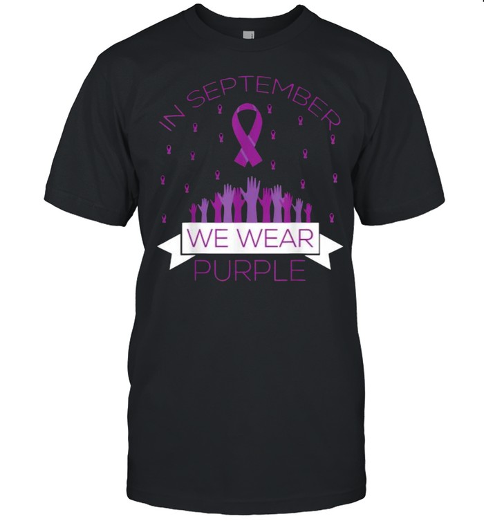 In September We Wear Purple Chiari Awareness Ribbon T-Shirt