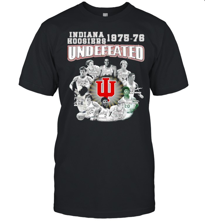 Indiana Hoosiers 1975 1976 Undefeated T-Shirt Indiana Hoosiers 1975 1976 Undefeated T-Shirt