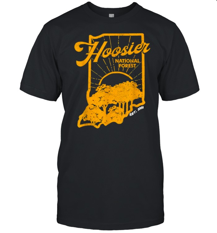Indiana State Hoosier National Forest Retro Vintage T-Shirt