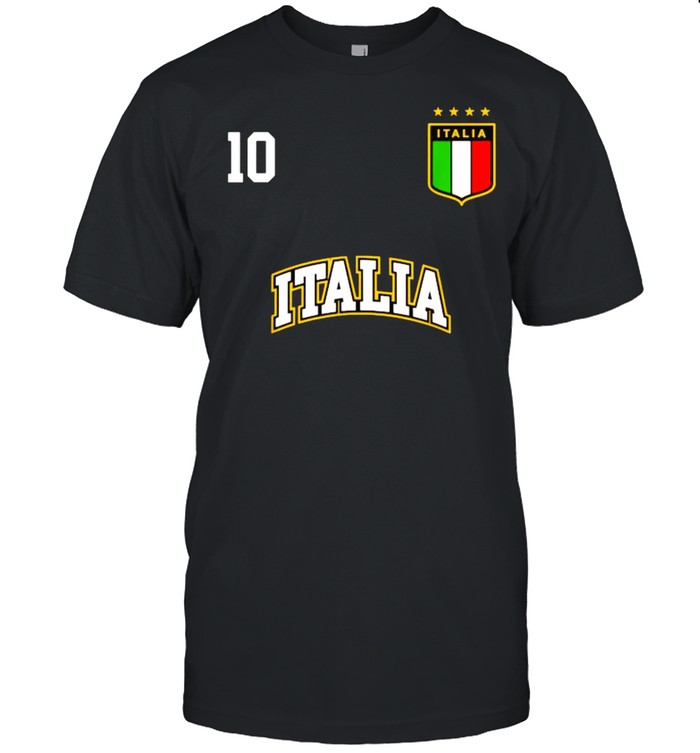 Italia Team Sports Number 10 Italy Soccer Italian Flag T-Shirt