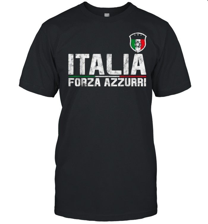 Italy Forza Azzurri Soccer Jersey Italia Flag Football 2021 T-Shirt