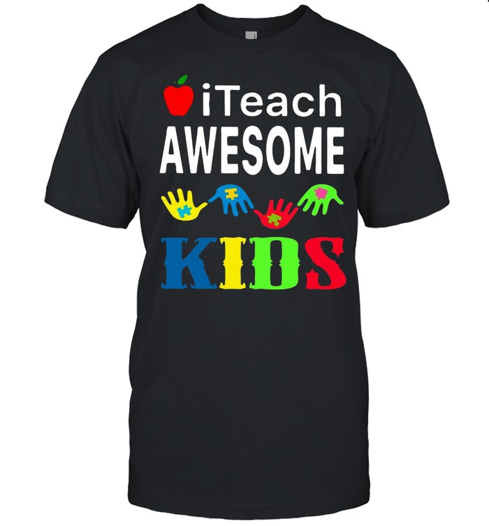 I Teach Awesome Kids Autism T-Shirt