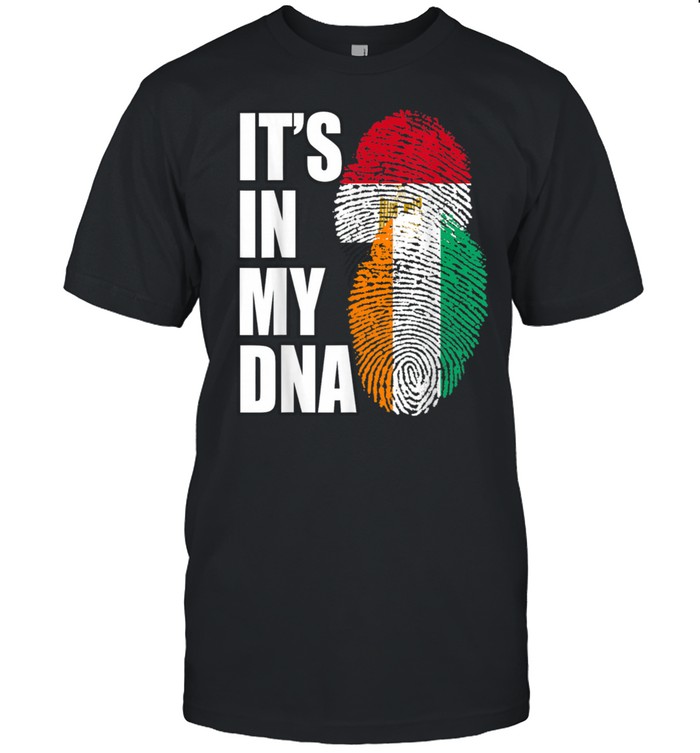 Ivorian And Egyptian Mix Dna Flag Heritage T-Shirt