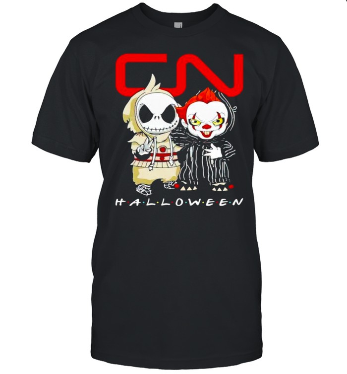 Jack Skellington And Pennywise Canadian National Railway Halloween T-Shirt Jack Skellington And Pennywise Canadian National Railway Halloween T-Shirt