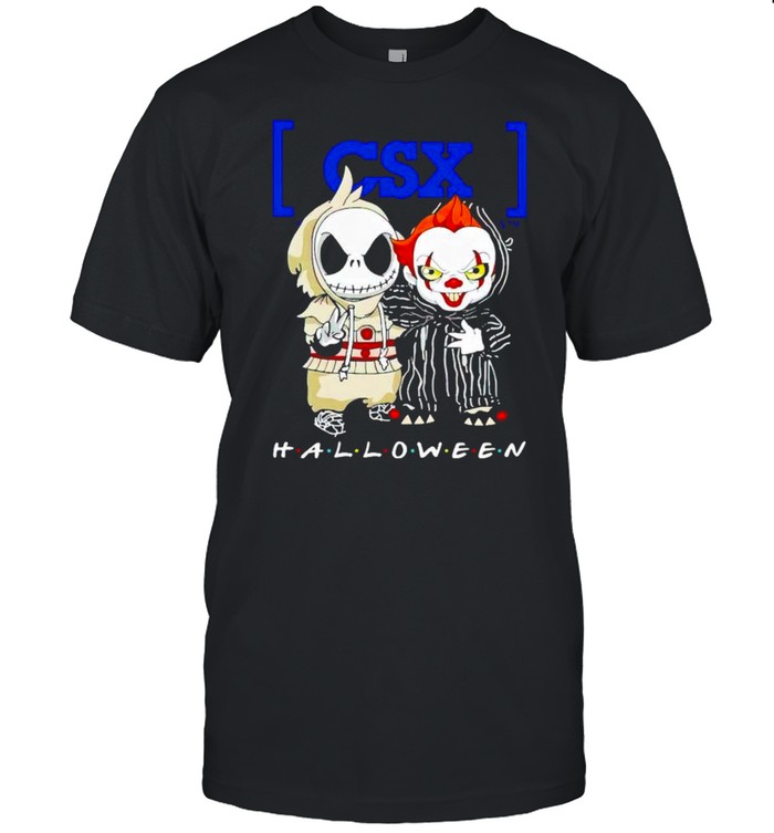 Jack Skellington And Pennywise Csx Transportation Halloween T-Shirt