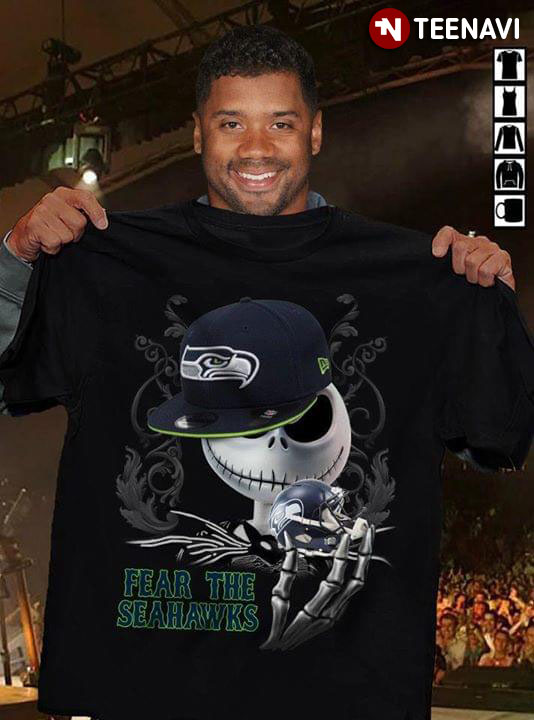 Jack Skellington Fear The Seattle Seahawks T-Shirt Jack Skellington Fear The Seattle Seahawks T-Shirt