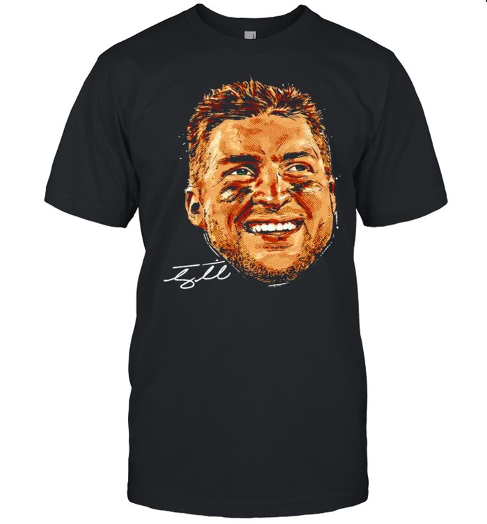 Jacksonville Football Tim Tebow Portrait Signature T-Shirt Jacksonville Football Tim Tebow Portrait Signature T-Shirt