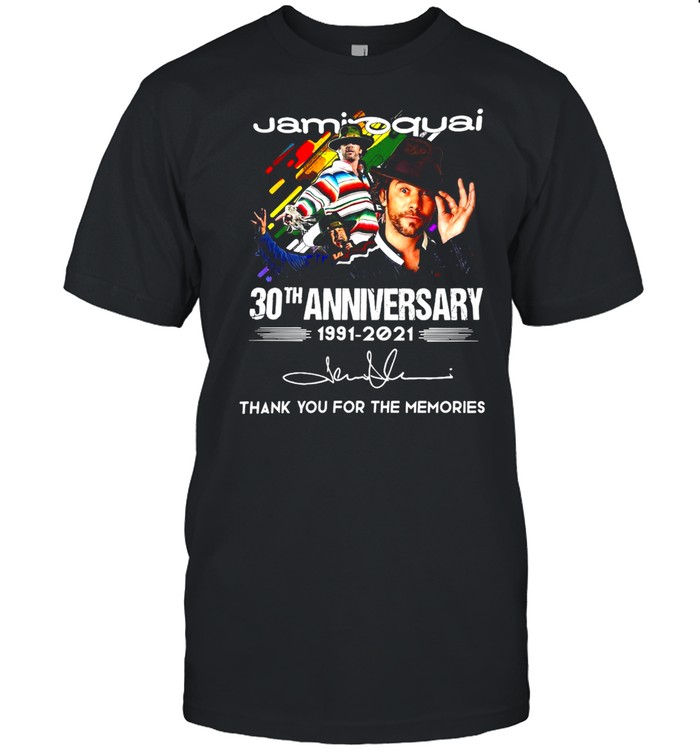 Jamiroquai 30Th Anniversary 1991-2021 Thank You For The Memories Signature T-Shirt