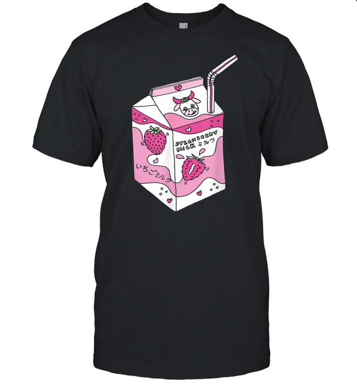Japanese Kawaii, Retro 90S, Cute Strawberry Milk T-Shirt Japanese Kawaii, Retro 90S, Cute Strawberry Milk T-Shirt