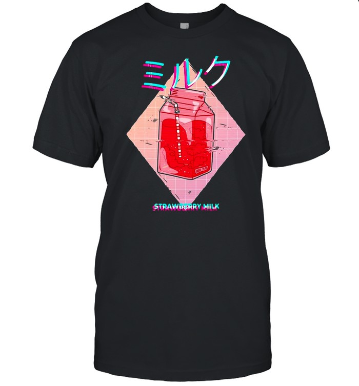 Japanese Pastel Soft Grunge Glitch Kawaii Strawberry Milk T-Shirt Japanese Pastel Soft Grunge Glitch Kawaii Strawberry Milk T-Shirt