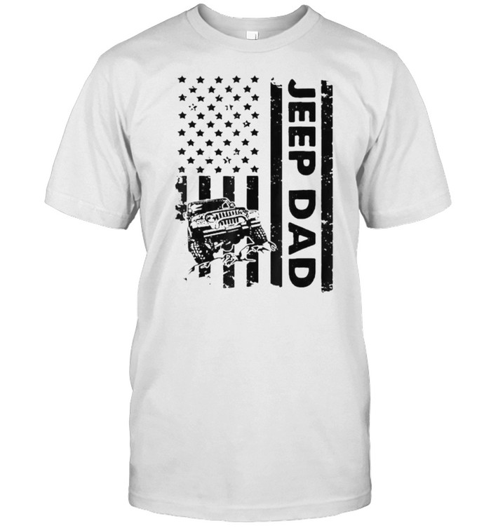 Jeep Dad American Flag 4Th Of July T-Shirt