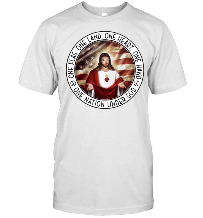 Jesus One Land Of Heart One Hand One Nation Under God T-Shirt
