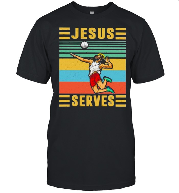 Jesus Serves Volleyball Vintage T-Shirt