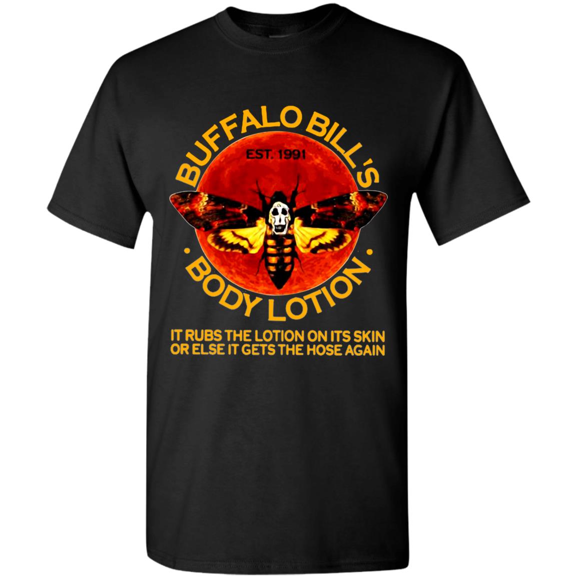 Jigsaw-Buffalo-Bills-Body-Lotion-It-Rubs-The-Lotion-On-Its-Skin-Or-Else-It-Gets-Hose-Again2 G500 Gildan 5.3 Oz. T-Shirt