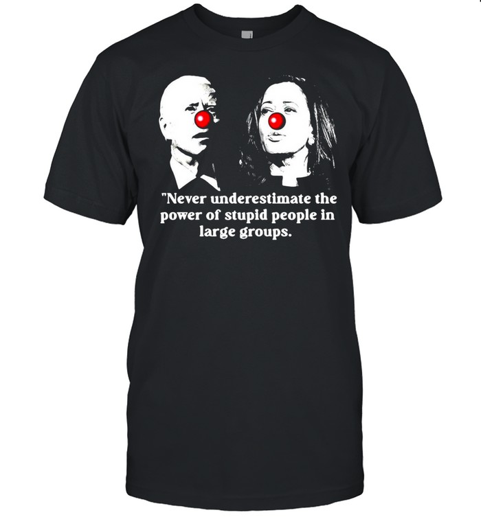 Joe Biden Vs Kamala Harris Never Underestimate The Power Of Stupid People In Large Groups T-Shirt