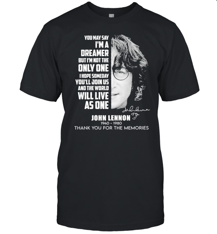 John Lennon 1640 1980 Thank You For The Memories Signature T-Shirt John Lennon 1640 1980 Thank You For The Memories Signature T-Shirt