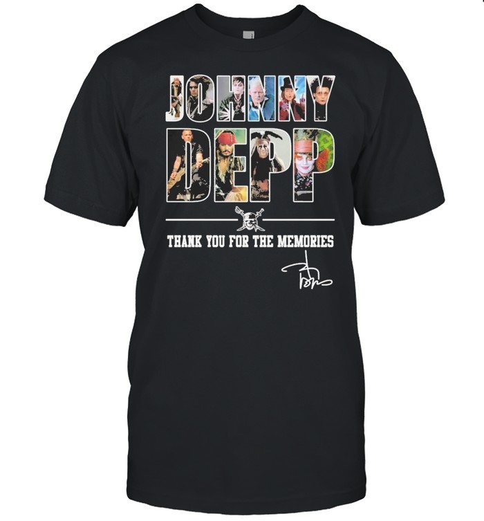 Johnny Depp Thank You For The Memories Signature 2021 T-Shirt
