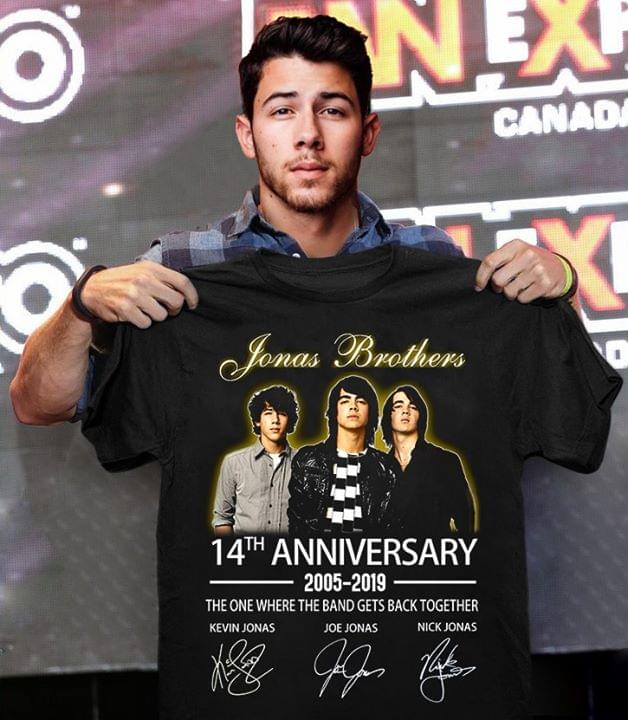 Jonas Brothers 14Th Anniversary 2005-2019 T-Shirt