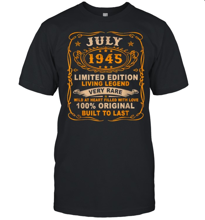 July 1945 Limited Edition Living Legend Very Rare Vintage T-Shirt July 1945 Limited Edition Living Legend Very Rare Vintage T-Shirt